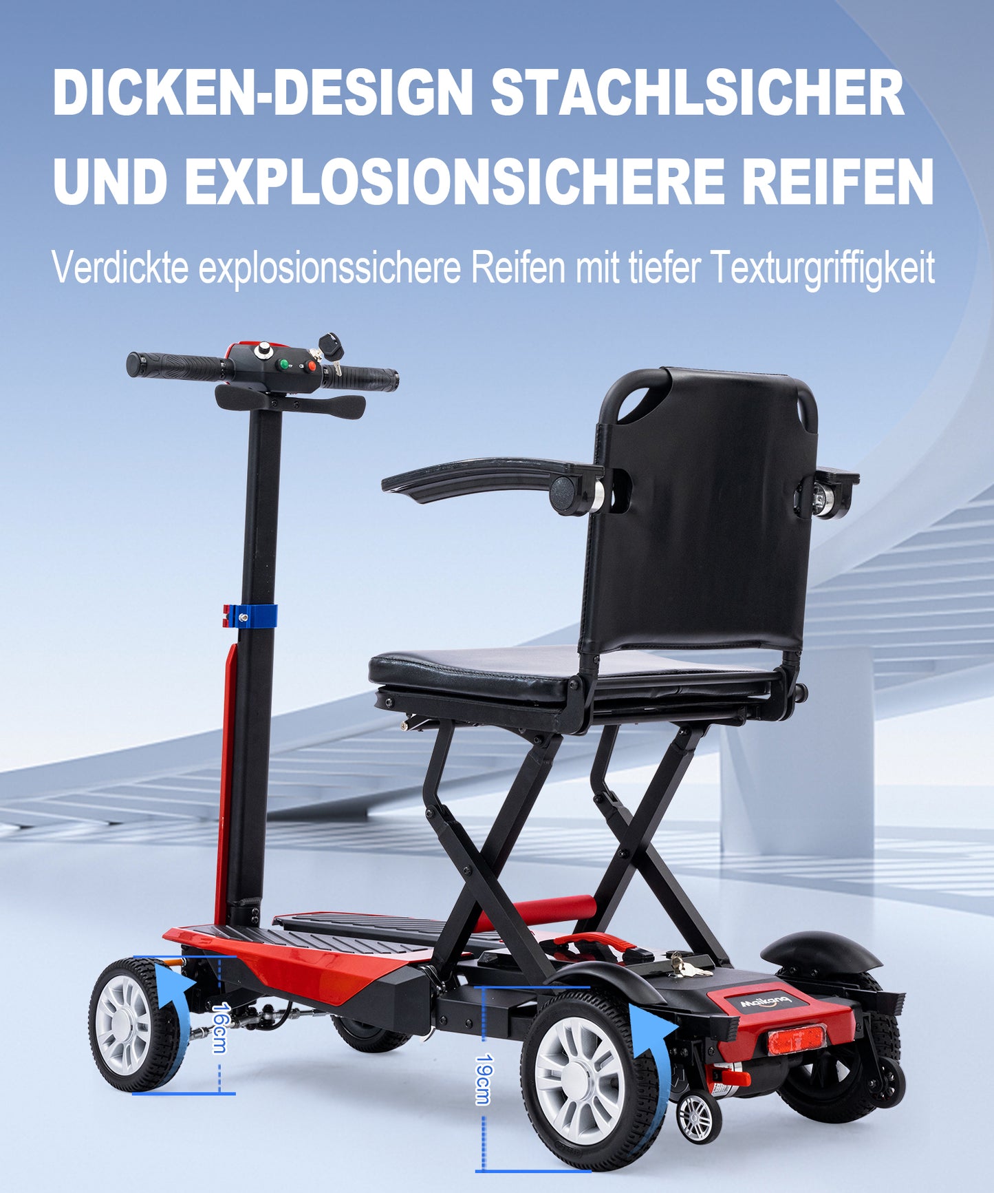 Invvqu Z01 Faltbarer Elektromobil– 25 km Reichweite, 12Ah Akku
