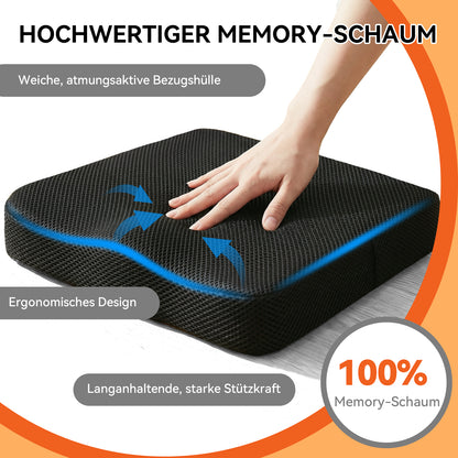 Invvqu ZD01 – Ergonomisches Sitzkissen aus Memory-Schaum, 42 × 42 cm, druckentlastend