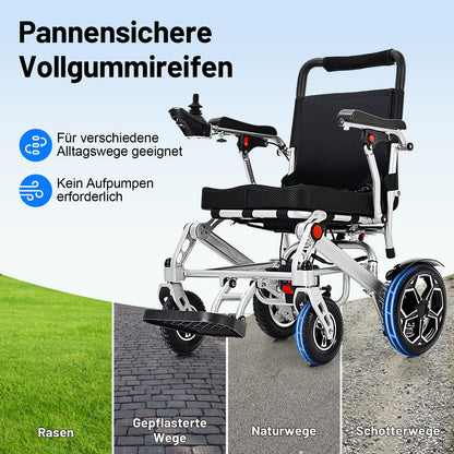 Invvqu E08 – Silla de ruedas eléctrica plegable ligera, 500 W, 10 Ah, compacta para uso diario y transporte