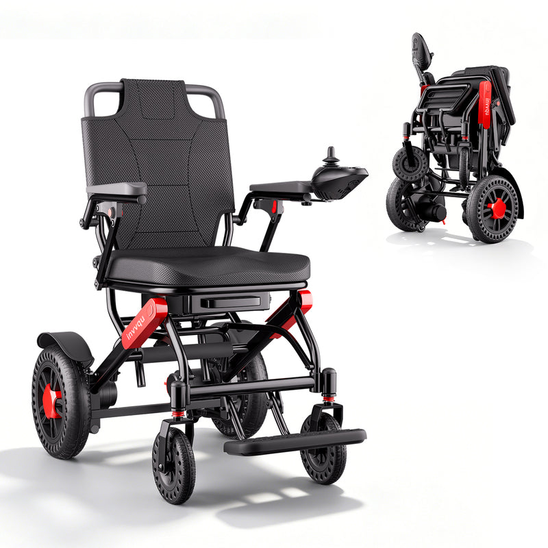Invvqu V4-H Faltbarer Elektrorollstuhl – 500 W, 20 km Reichweite, bis 150 kg