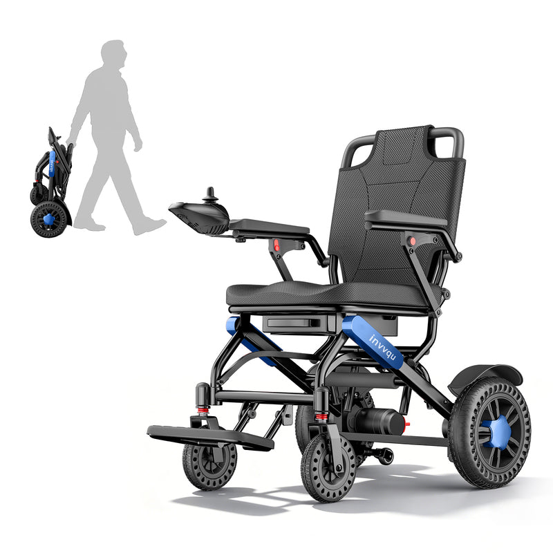 Invvqu V4-L – Stabiler faltbarer Elektrorollstuhl, 500 W, 12 Ah, bis 150 kg