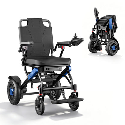 Invvqu V4-L – Stabiler faltbarer Elektrorollstuhl, 500 W, 12 Ah, bis 150 kg