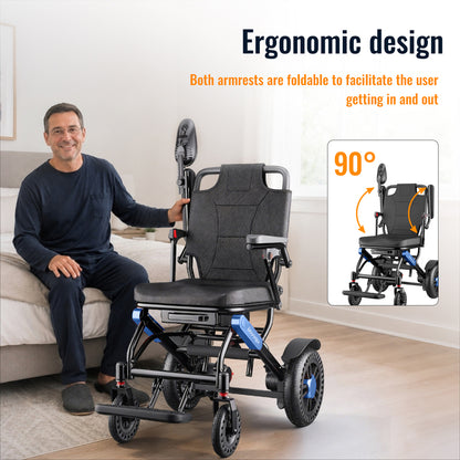 Invvqu V4-L – Stabiler faltbarer Elektrorollstuhl, 500 W, 12 Ah, bis 150 kg