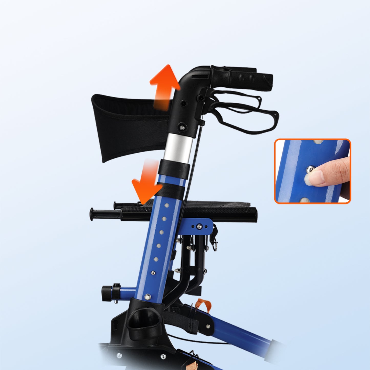 Invvqu WalkCare-2 Faltbarer Rollator mit 360°-Drehrädern – Leicht, Kompakt und Vielseitig