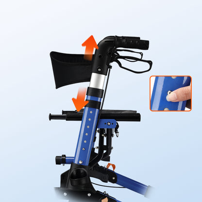 Invvqu WalkCare-2 Faltbarer Rollator mit 360°-Drehrädern – Leicht, Kompakt und Vielseitig