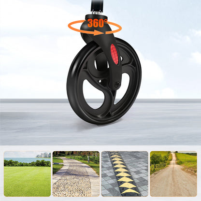 Invvqu WalkCare-2 Faltbarer Rollator mit 360°-Drehrädern – Leicht, Kompakt und Vielseitig