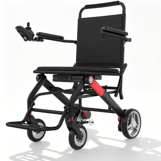 Invvqu V1H Leichter Falt-Elektrorollstuhl – 14,5 kg, 500 W, bis 150 kg belastbar