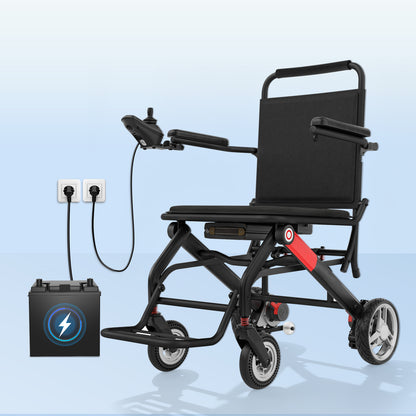 Invvqu V1H – Silla de ruedas eléctrica plegable ultraligera, solo 14,5 kg, compacta y móvil