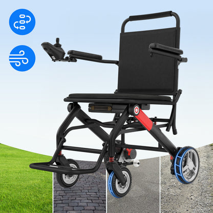 Invvqu V1H – Silla de ruedas eléctrica plegable ultraligera, solo 14,5 kg, compacta y móvil