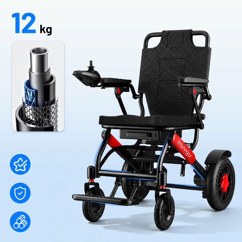 Invvqu V4-H – Faltbarer Elektrorollstuhl mit starkem 500-W-Motor, stabil bis 150 kg