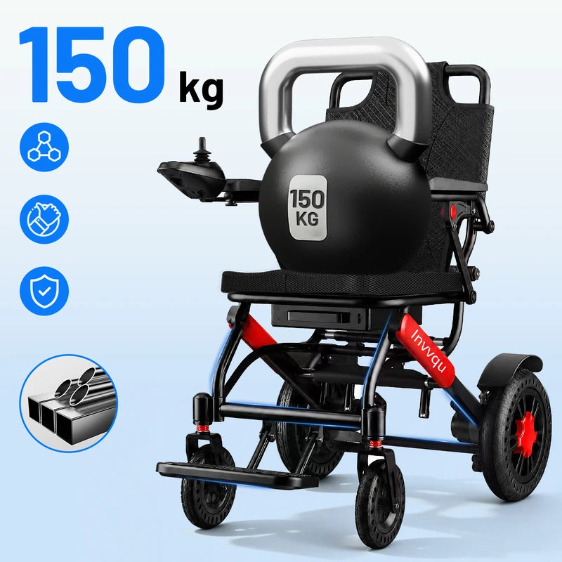 Invvqu V4-H – Faltbarer Elektrorollstuhl mit starkem 500-W-Motor, stabil bis 150 kg