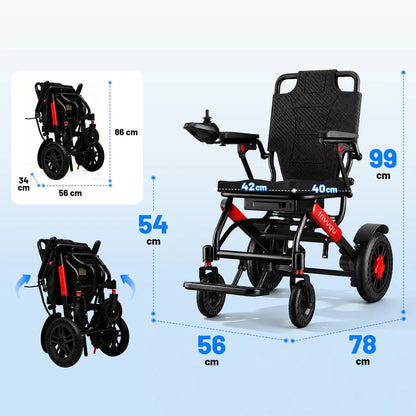 Invvqu V4-H – Faltbarer Elektrorollstuhl mit starkem 500-W-Motor, stabil bis 150 kg