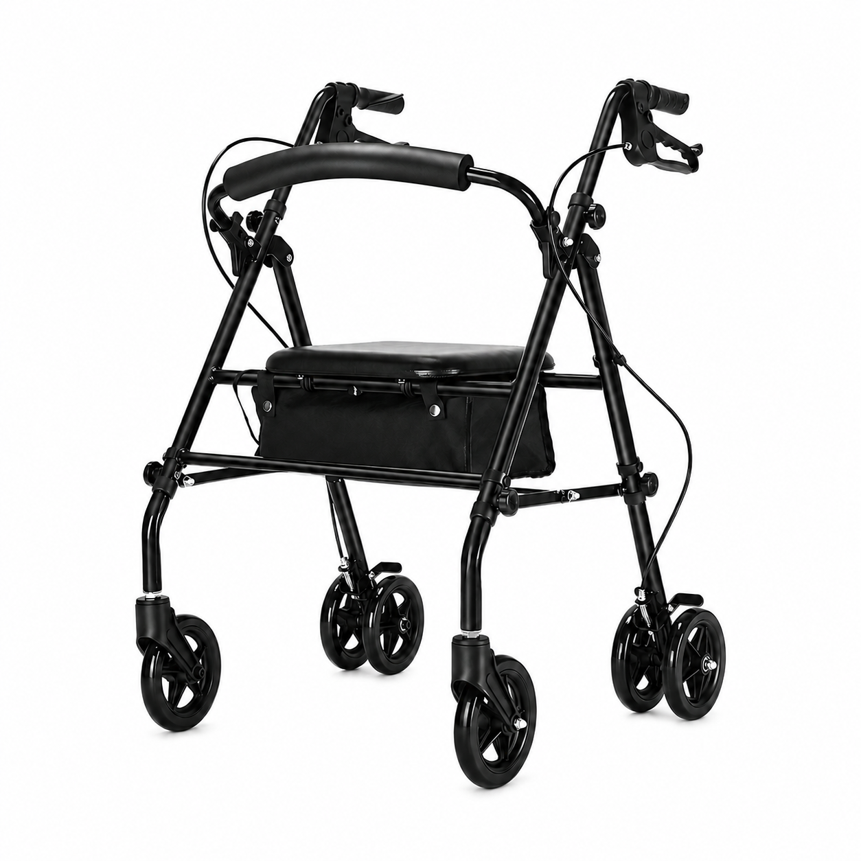 Invvqu W5 – Leichter faltbarer Rollator, 8,14 kg, mit Sitz & Tasche, höhenverstellbartellbar