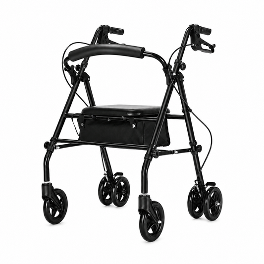 Invvqu W5 – Leichter faltbarer Rollator, 8,14 kg, mit Sitz & Tasche, höhenverstellbartellbar