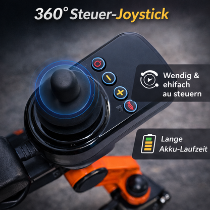 Invvqu XP02 Elektrischer Rollstuhl – 12Ah Akku, 20 km Reichweite, bis 150 kg
