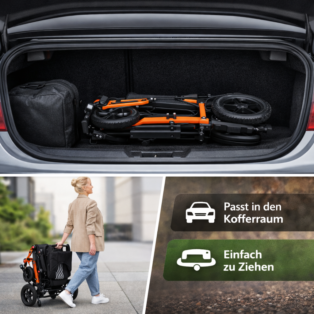 Invvqu XP02 Elektrischer Rollstuhl – 12Ah Akku, 20 km Reichweite, bis 150 kg