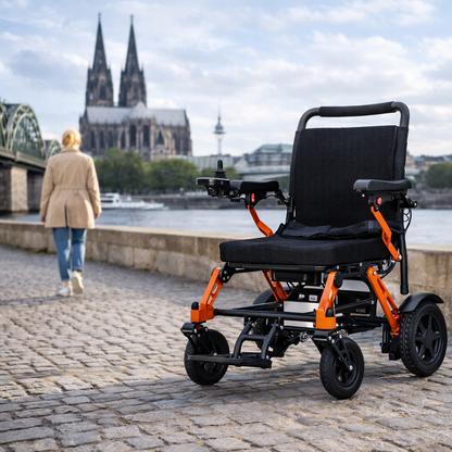 Invvqu XP02 Elektrischer Rollstuhl – 12Ah Akku, 20 km Reichweite, bis 150 kg