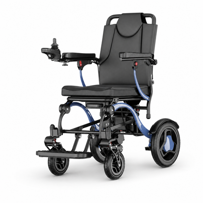 Invvqu XP03 Leichter Falt-Elektrorollstuhl in Blau, 20 km Reichweite, 16,63 kg