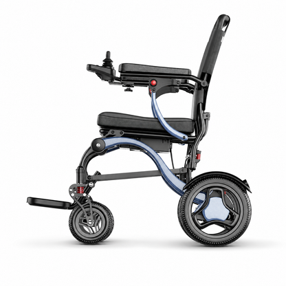 Invvqu XP03 Leichter Falt-Elektrorollstuhl in Blau, 20 km Reichweite, 16,63 kg