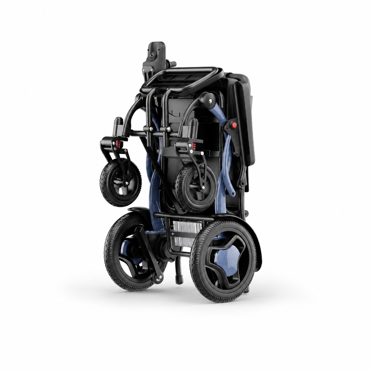 Invvqu XP03 Leichter Falt-Elektrorollstuhl in Blau, 20 km Reichweite, 16,63 kg