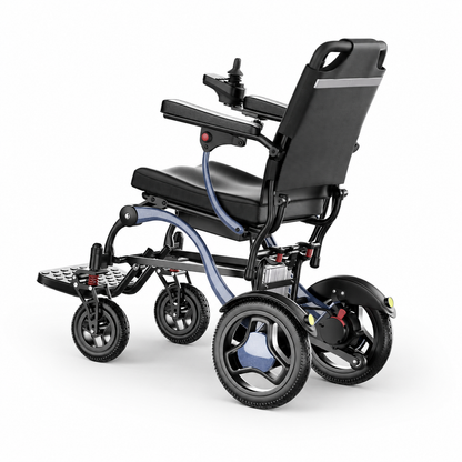 Invvqu XP03 Leichter Falt-Elektrorollstuhl in Blau, 20 km Reichweite, 16,63 kg