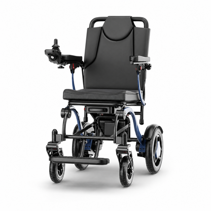 Invvqu XP03 Leichter Falt-Elektrorollstuhl in Blau, 20 km Reichweite, 16,63 kg