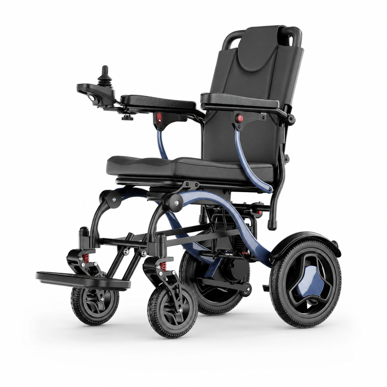 Invvqu XP03 Leichter Falt-Elektrorollstuhl in Blau, 20 km Reichweite, 16,63 kg