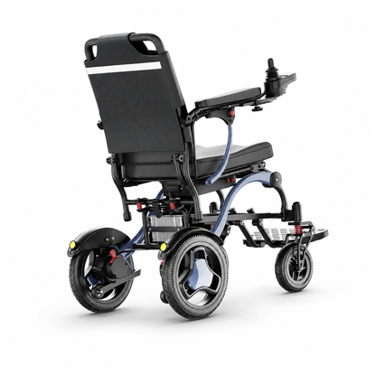 Invvqu XP03 Leichter Falt-Elektrorollstuhl in Blau, 20 km Reichweite, 16,63 kg