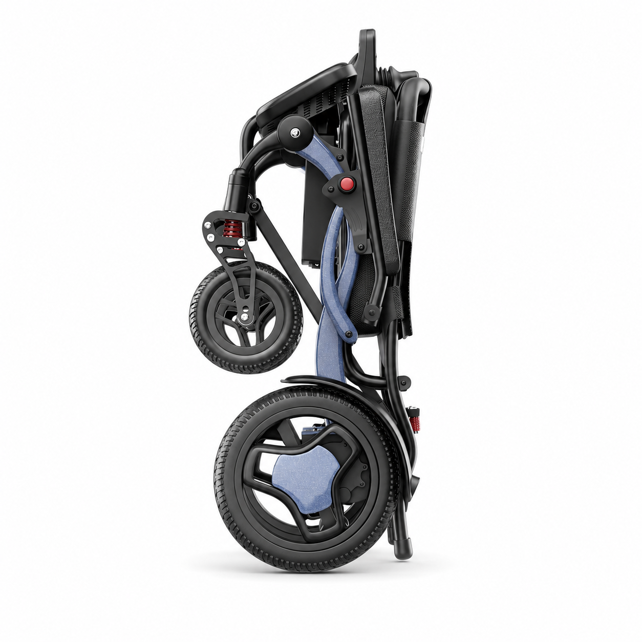 Invvqu XP03 Leichter Falt-Elektrorollstuhl in Blau, 20 km Reichweite, 16,63 kg