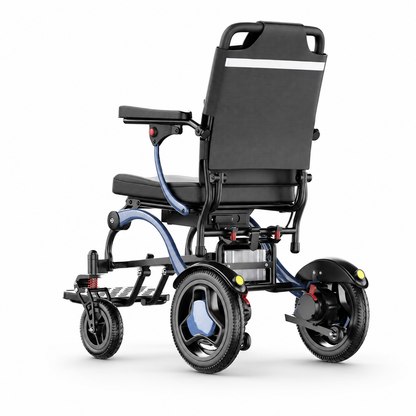 Invvqu XP03 Leichter Falt-Elektrorollstuhl in Blau, 20 km Reichweite, 16,63 kg