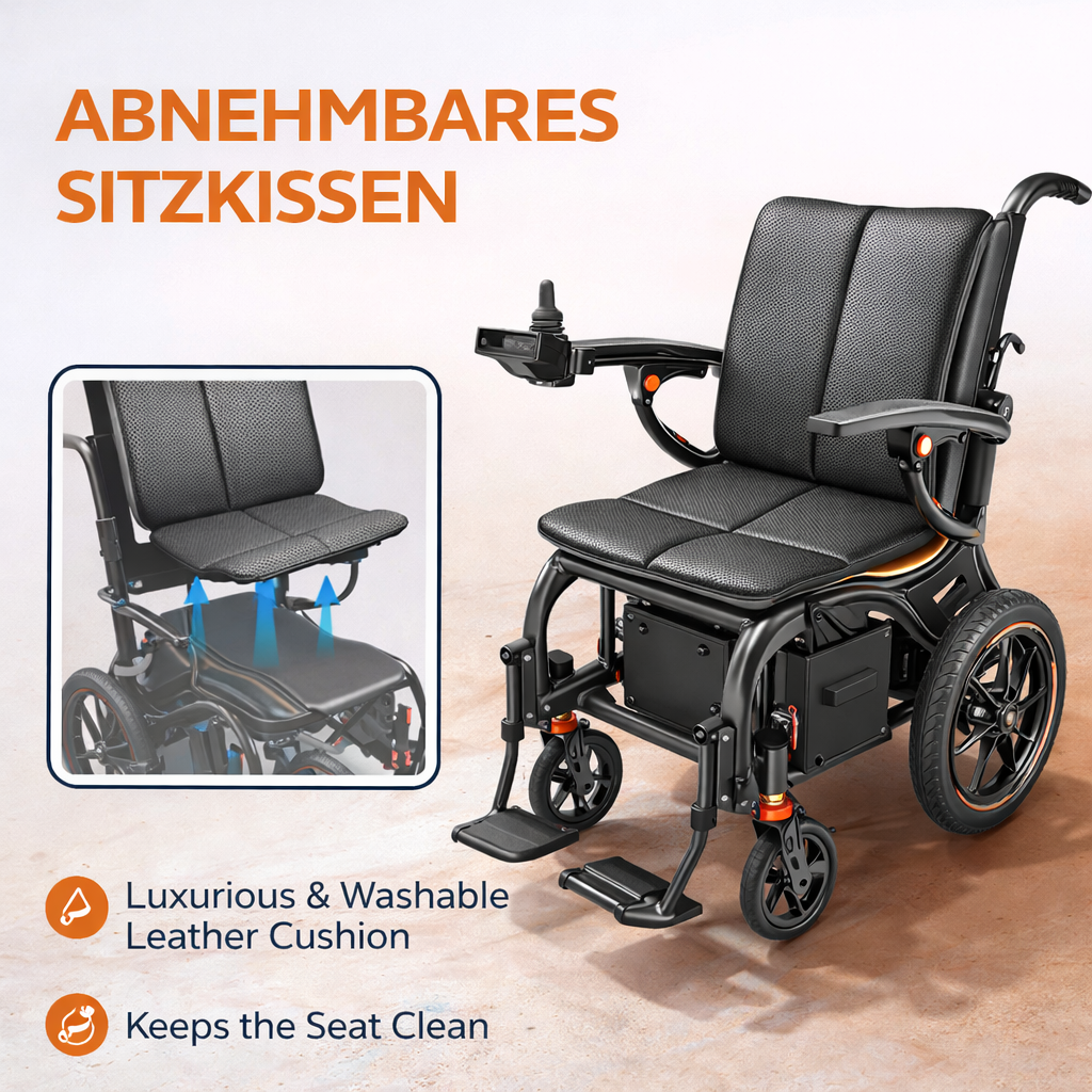 Invvqu XP06 Carbon Elektrorollstuhl, faltbar, 16 kg, bis 30 km Reichweite