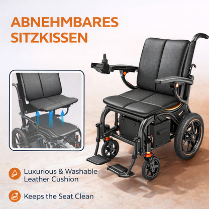 Invvqu XP06 Carbon Elektrorollstuhl, faltbar, 16 kg, bis 30 km Reichweite