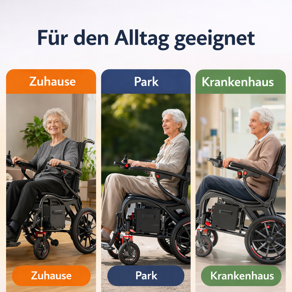 Invvqu XP06 Carbon Elektrorollstuhl, faltbar, 16 kg, bis 30 km Reichweite
