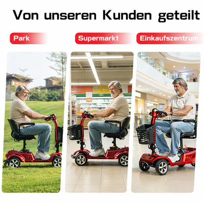 Invvqu Z02 Elektromobil in Rot – faltbar, 350W Motor, 20 km Reichweite, 150 kg
